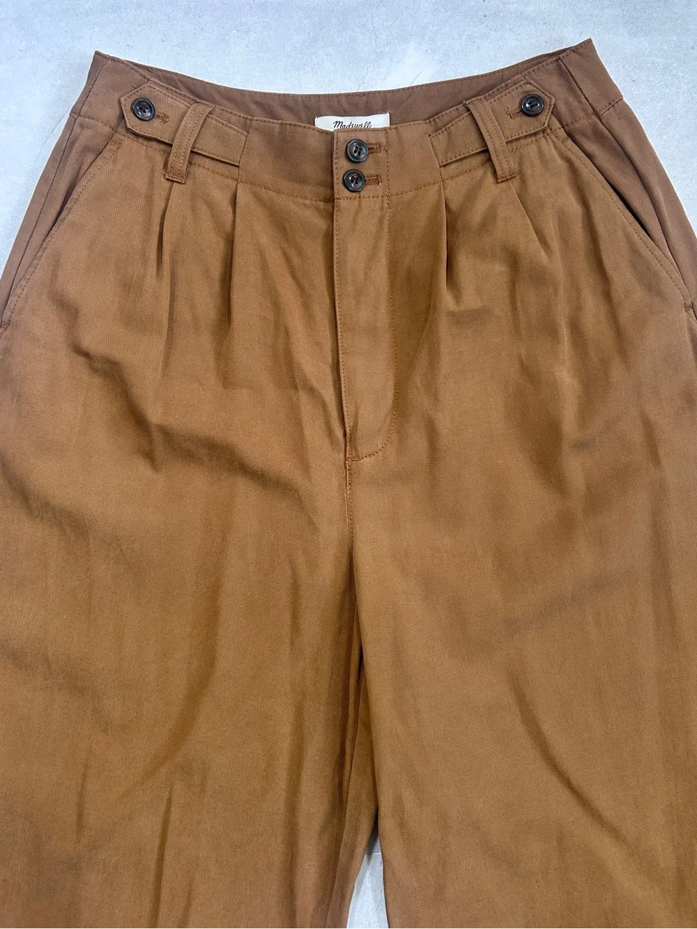 Madewell Harlow High Rise Wide Leg Trouser Pants in Acorn / Warm Brown Size 4 - Picture 8 of 16
